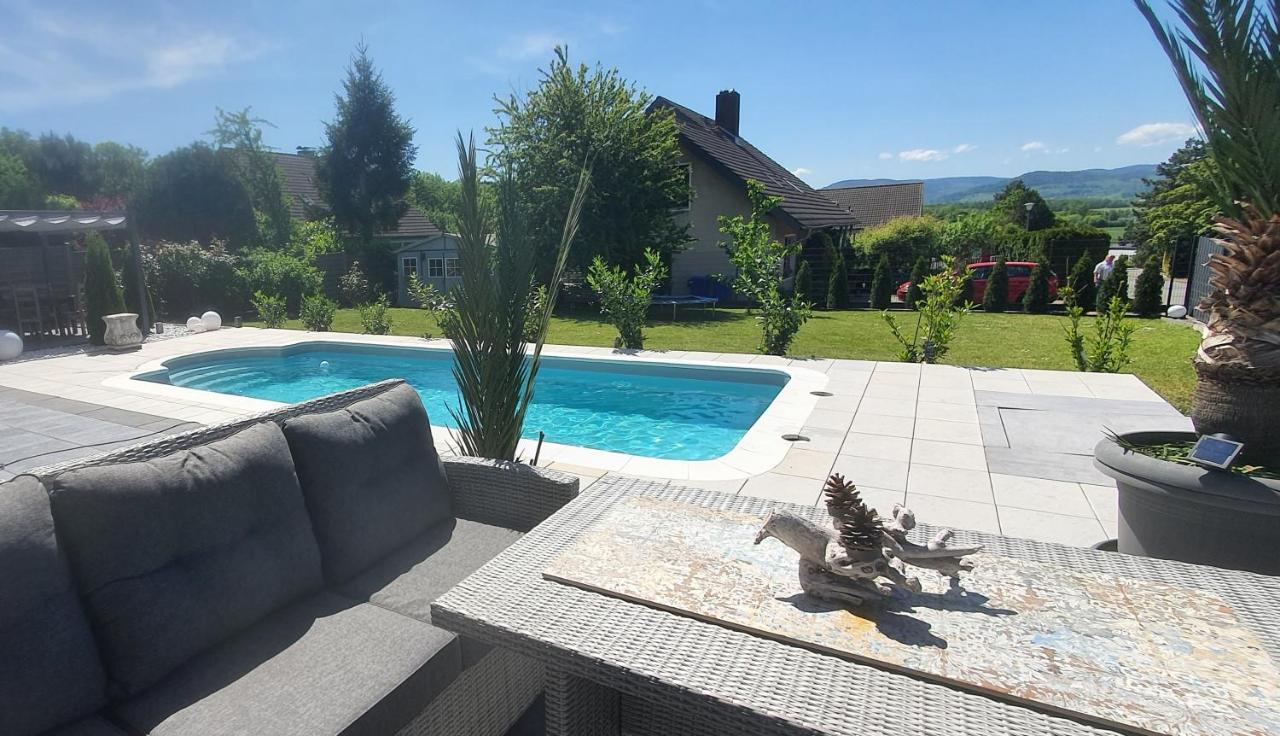 Ferienwohnung Harzblick mit Pool nähe Goslar Exterior foto